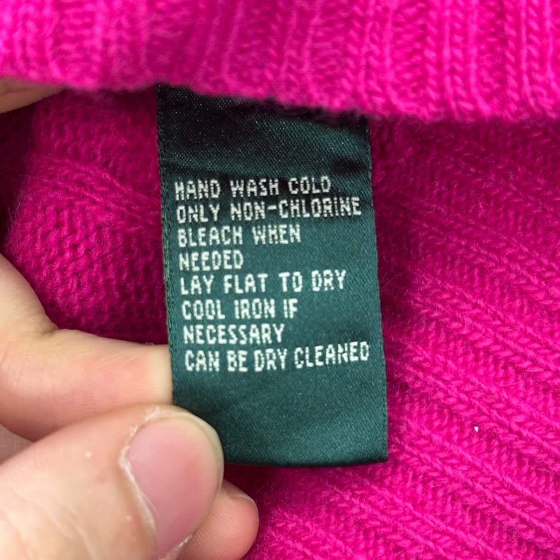 L 폴로랄프로렌 여성용 앙고라 울 핑크 케이블 니트 상품이미지5