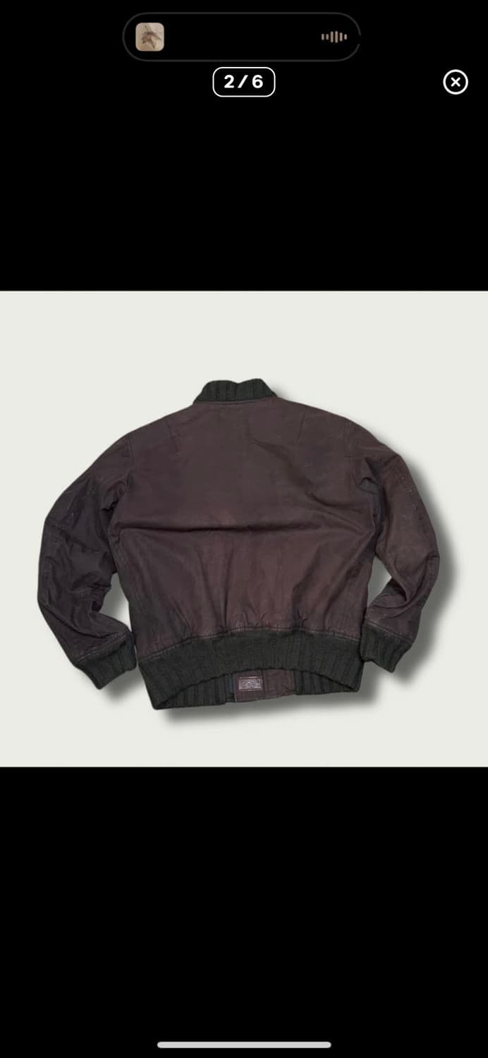 왁스 코튼 버건디 봄버 상품이미지2