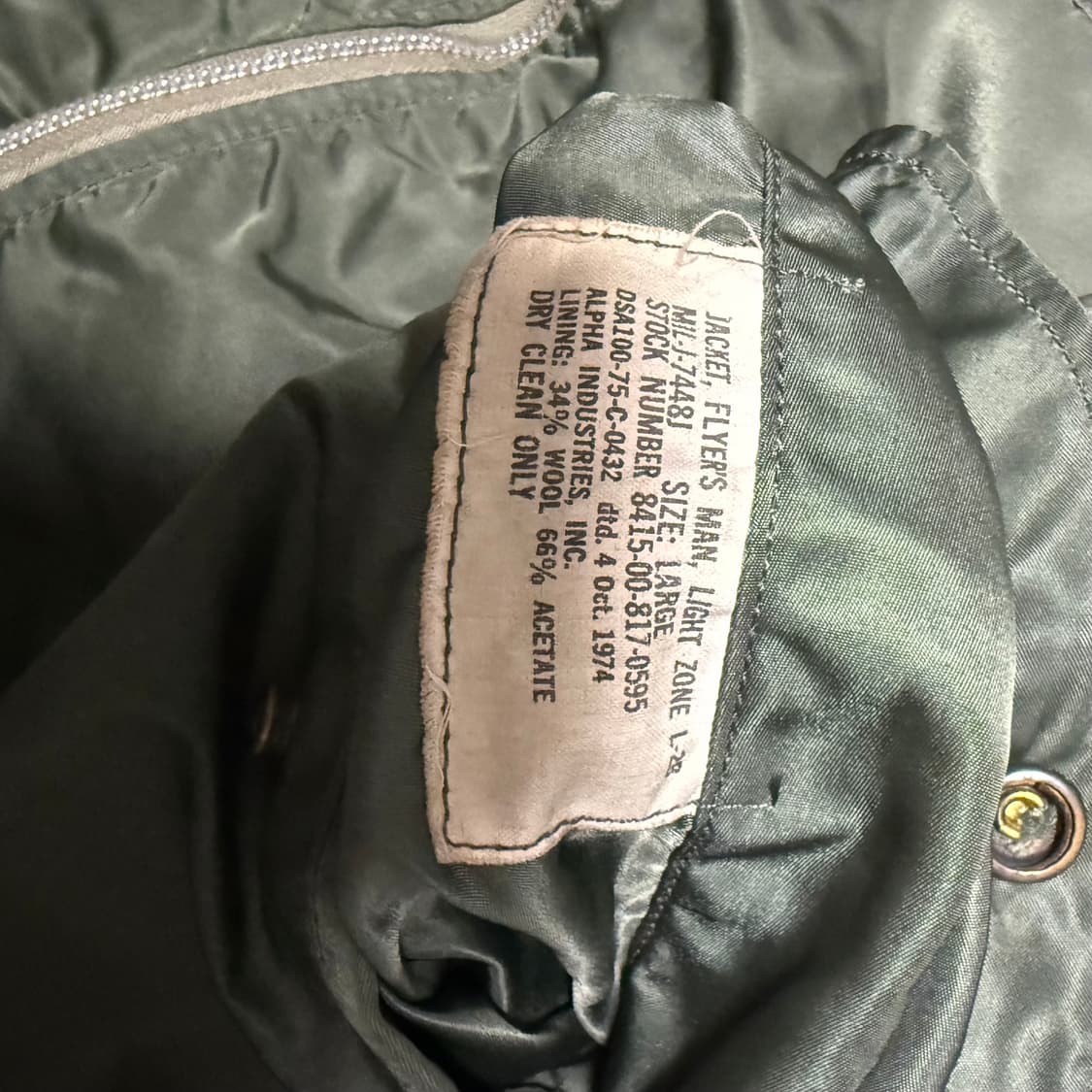 70s 오리지널 L-2B 알파사 라지 상품이미지4