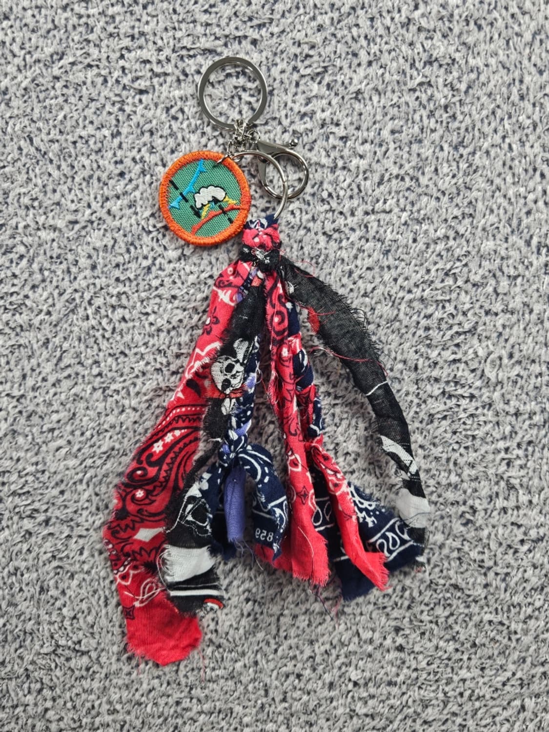 핸드메이드 커스텀 패치 반다나 카라비너 키링 ( OS ) / 10876 상품이미지1