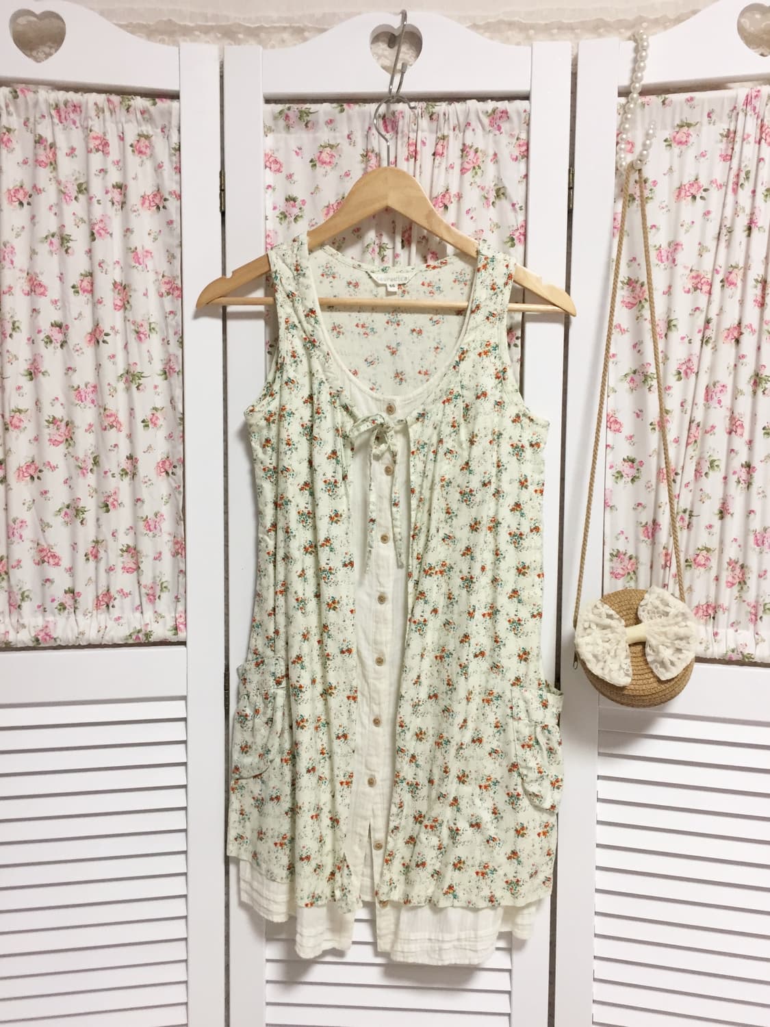 빈티지 모리걸 그린 잔꽃 바선생 상품이미지1