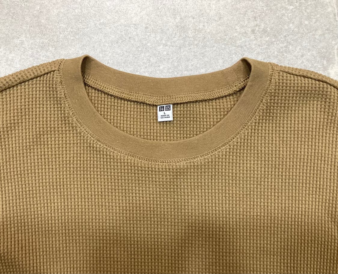 UNIQLO 유니클로 와플 크루넥 긴팔 셔츠 상품이미지3