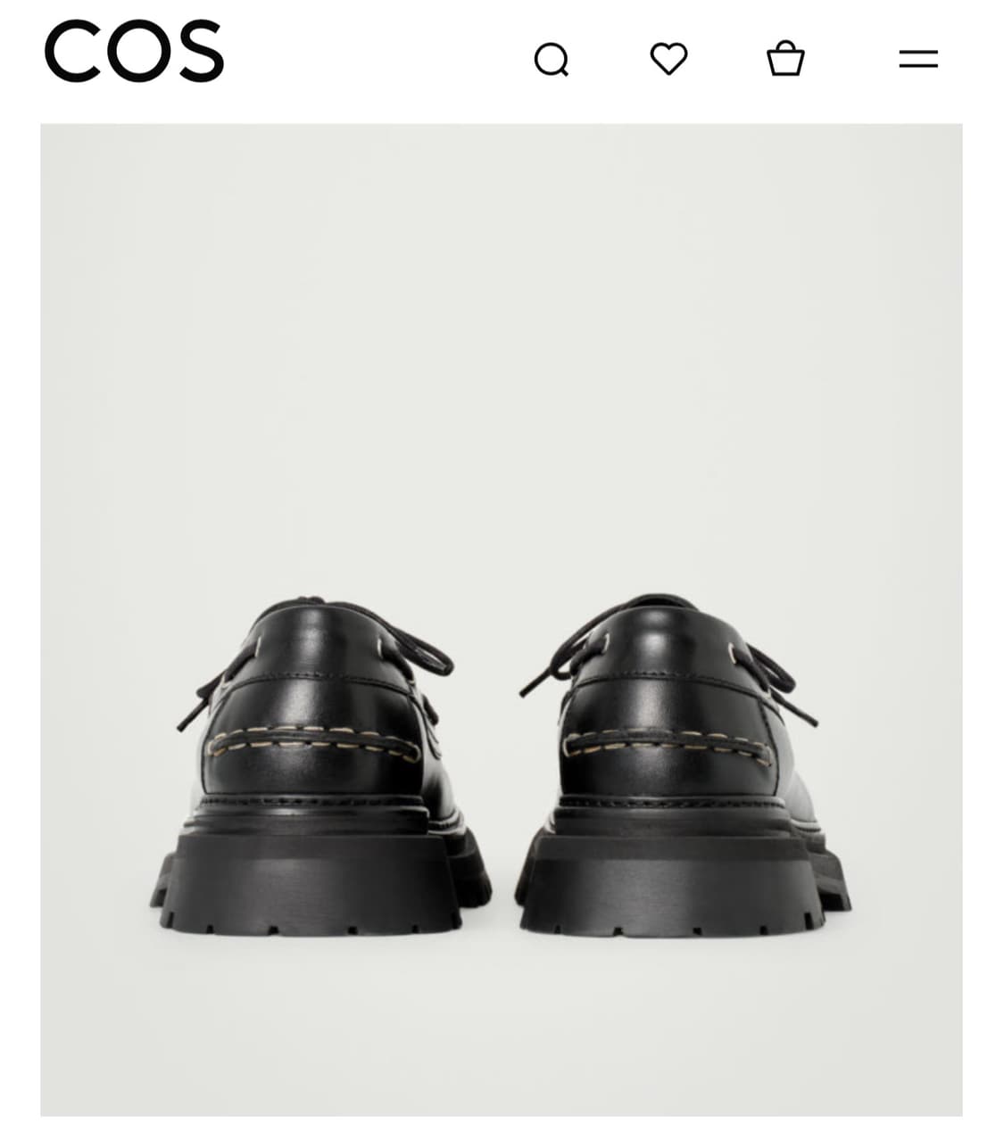 COS 레더 청키 보트슈즈 상품이미지2