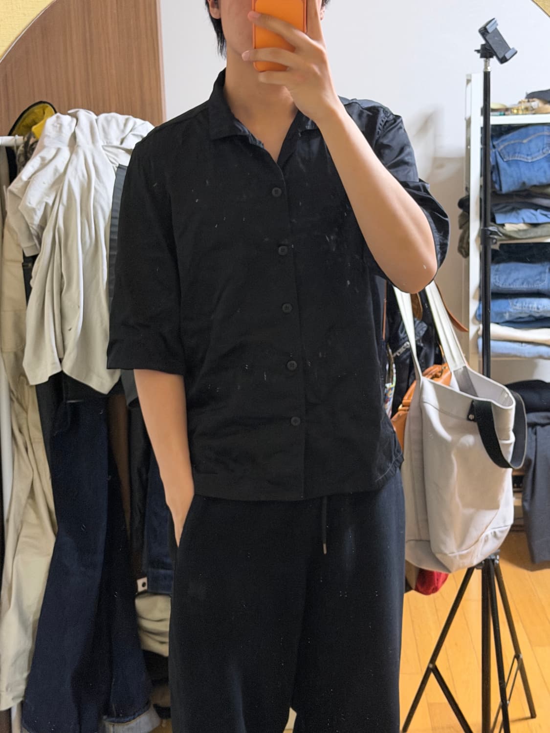 논네이티브 레이온 하프셔츠 상품이미지2