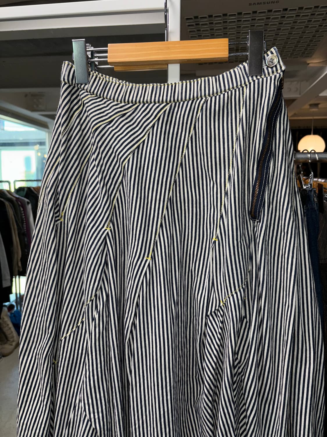 메르시보꾸 스트라이프 벌룬 스커트 상품이미지3