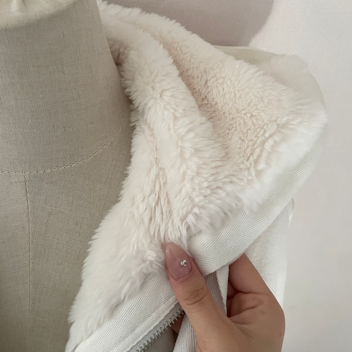 아베크롬비 화이트 양털 후드집업 y2k 빈티지 후드집업 울프죠 힙 와투케 상품이미지2