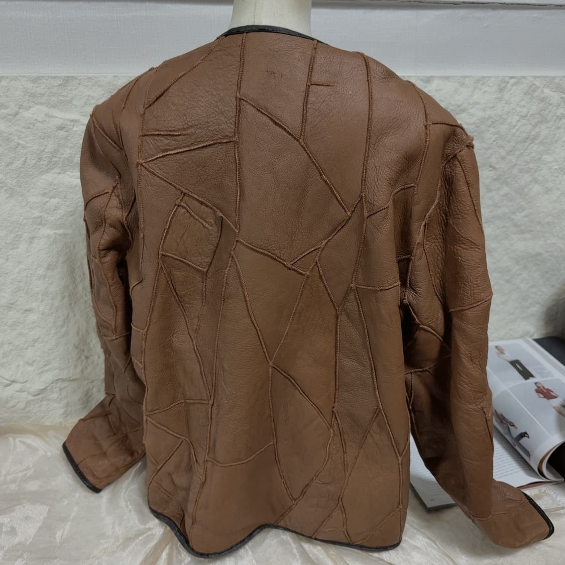 빈티지 unisex 양가죽 양털 메리노 패치워크 무스탕 상품이미지3