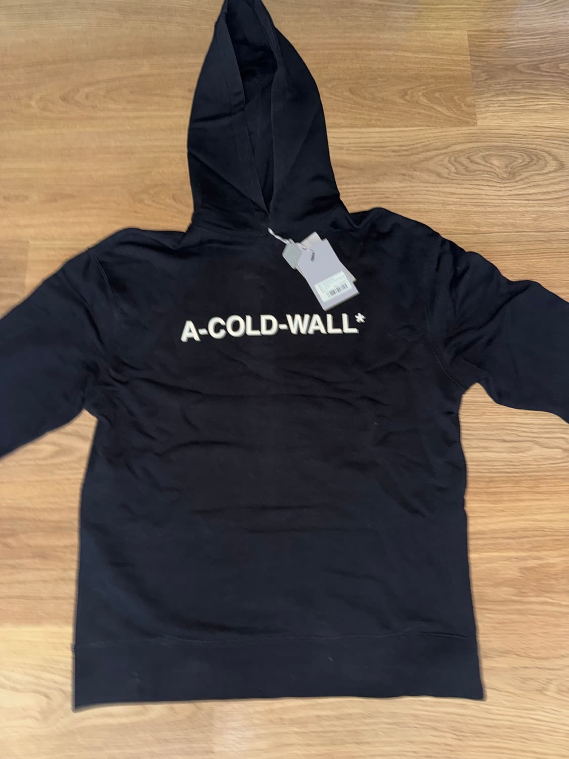 새상품 어콜드월 에센셜 로고 후디 블랙 라지 상품이미지1