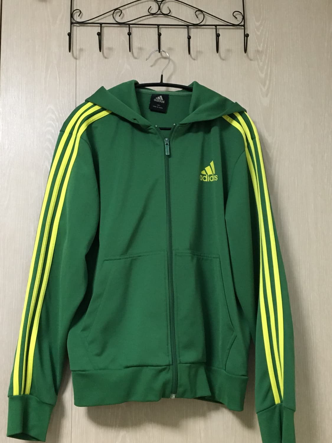 아디다스 초록 후드 져지 상품이미지1