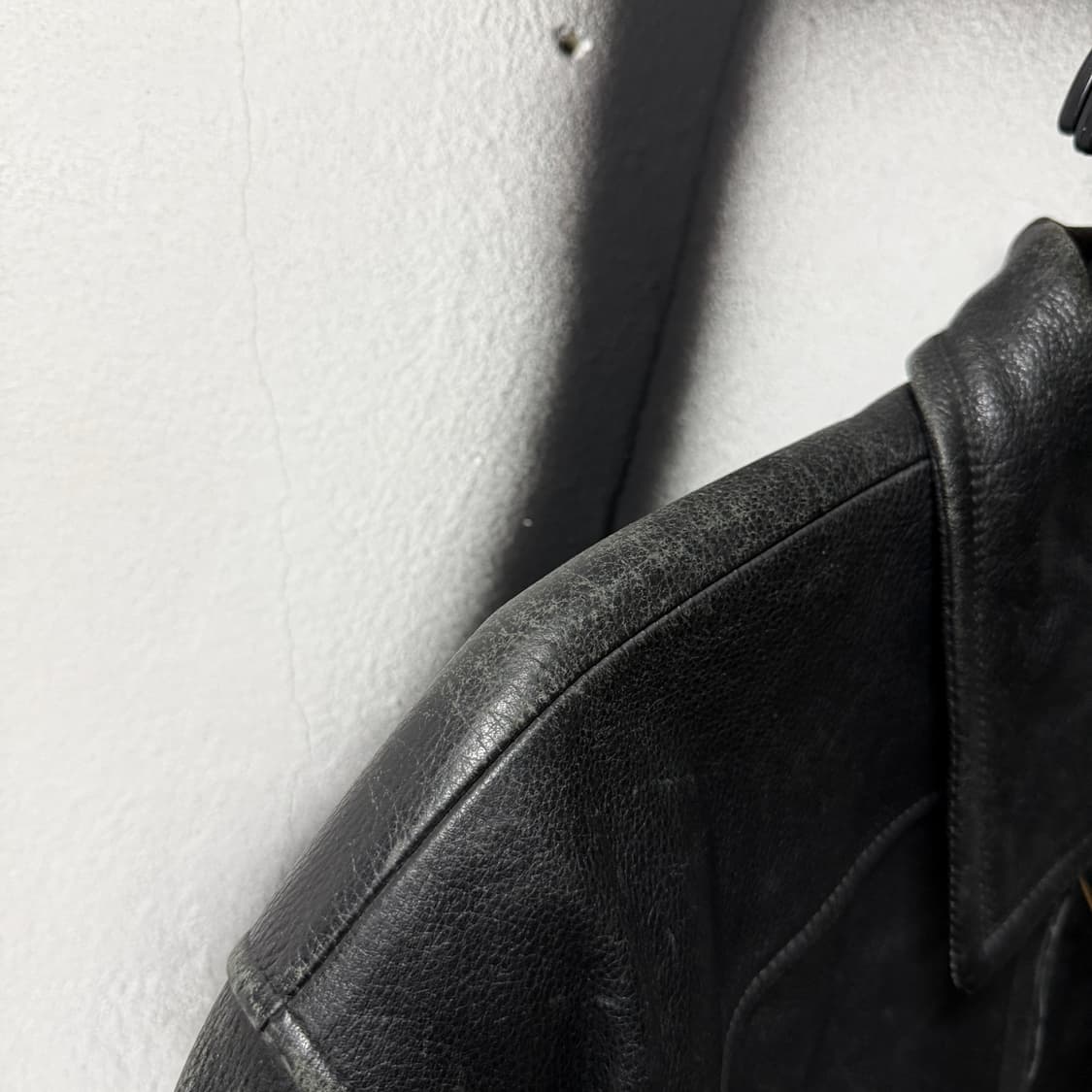 VTG 빈티지 빅사이즈 100% 카우하이드 퀼팅 싱글 집업 소가죽 자켓 상품이미지9