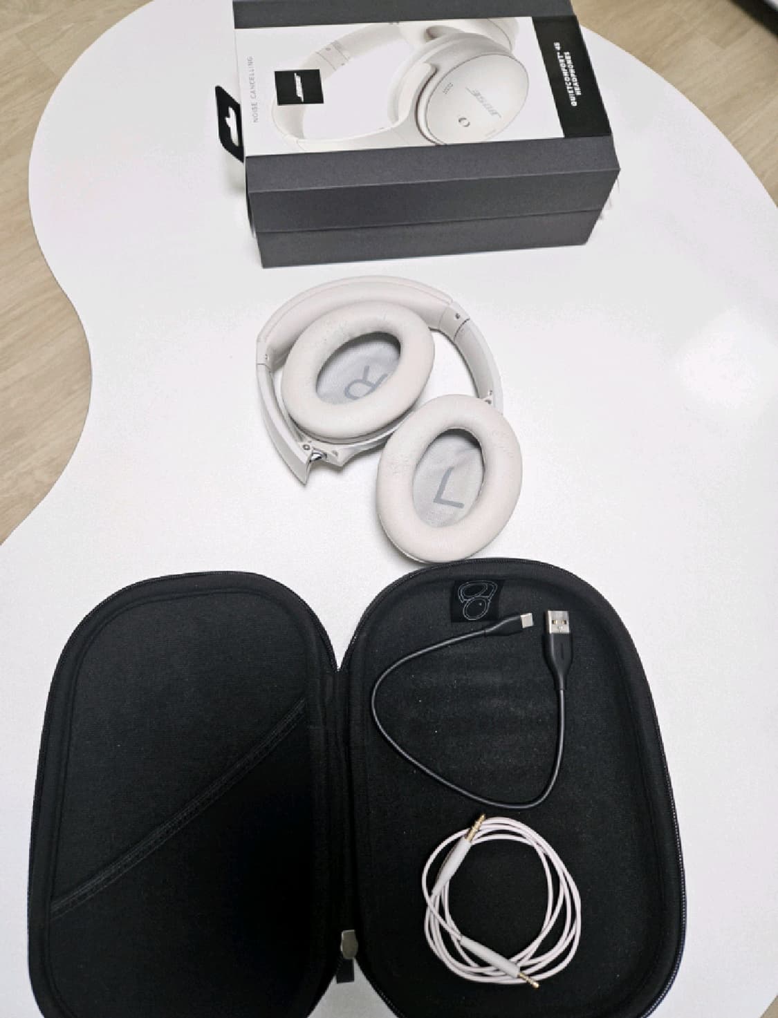 보스 QC45 화이트 스모크 헤드셋 헤드폰 이어폰 상품이미지6