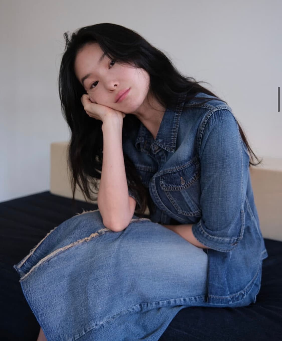 더버터크림 데님 셔츠 Vintage washed denim shirt 상품이미지3