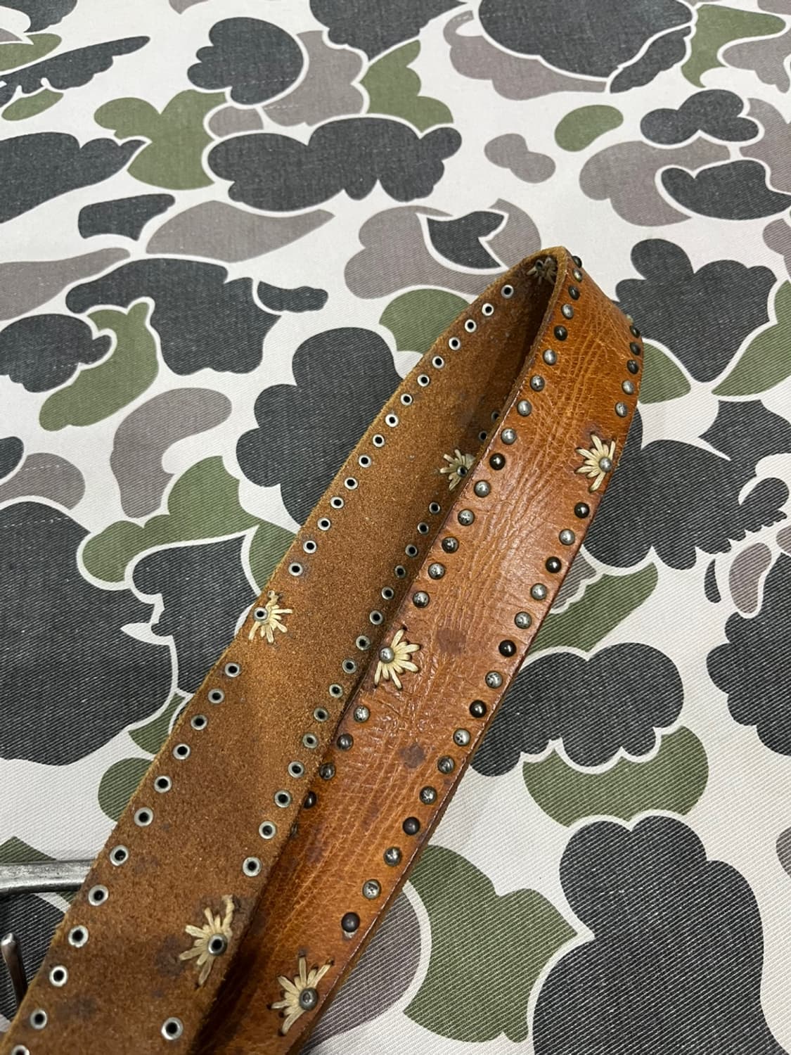 빈티지 스터드 레더 벨트 상품이미지6