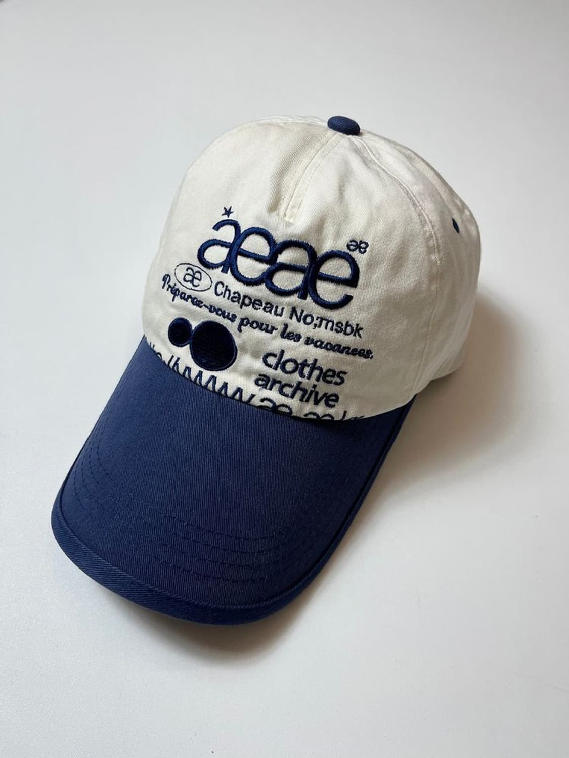 에이이에이이 웹 로고 투톤 볼캡 Q1368 상품이미지1