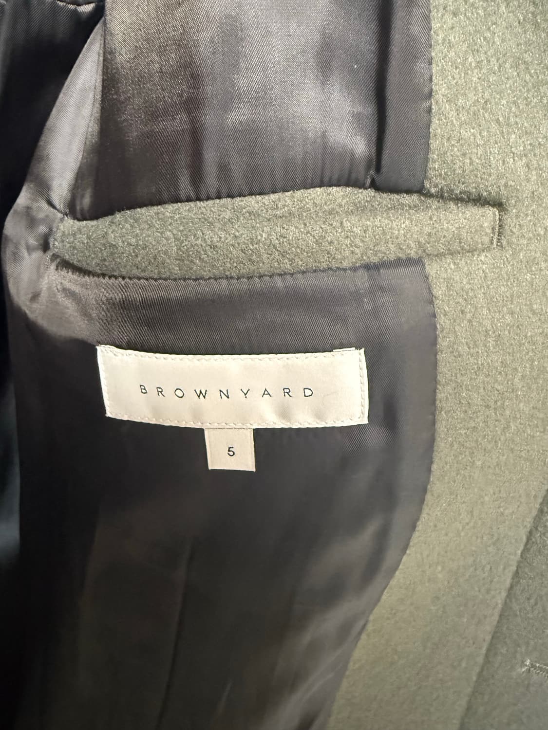 23FW 브라운야드 발마칸 코트 올리브그레이 5사이즈 상품이미지3