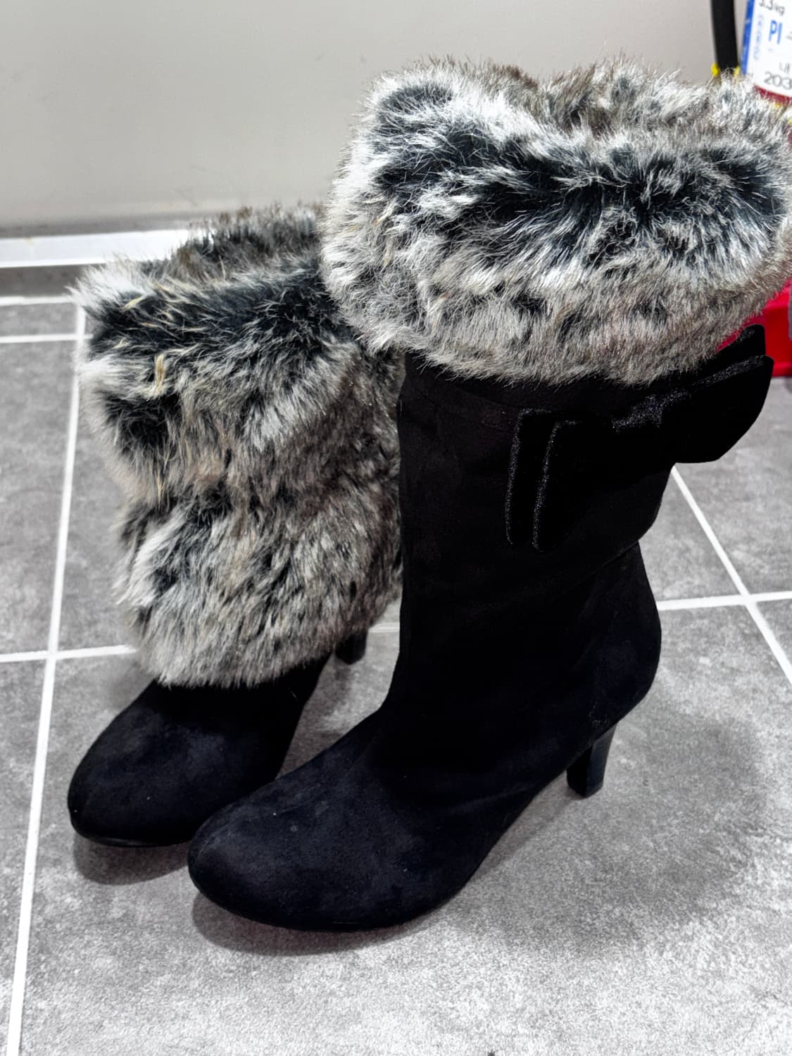 Multy-way gyaru suede fur boots 상품이미지4