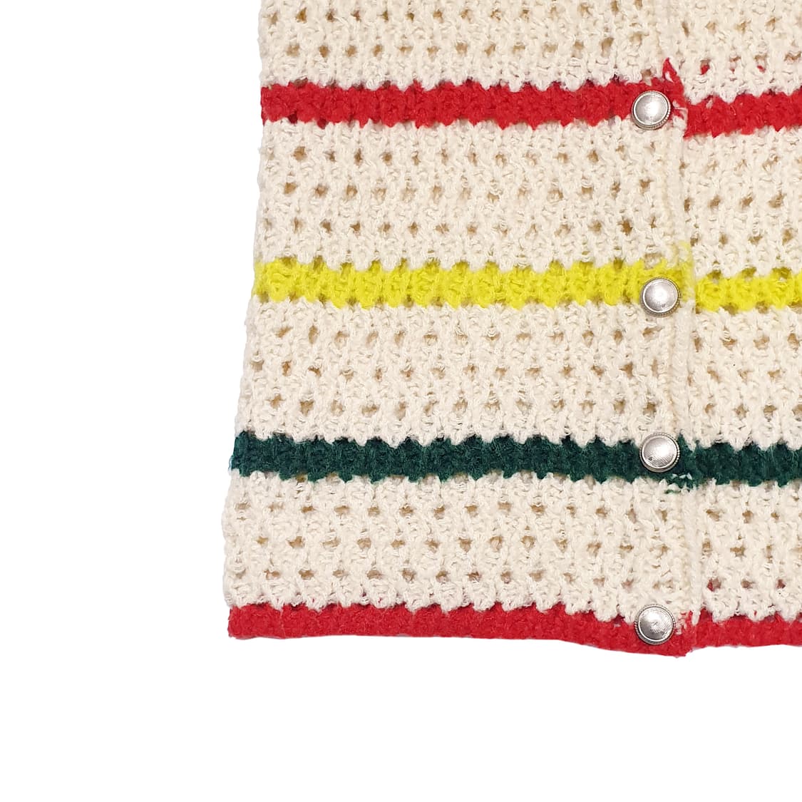 컬러 스트라이프 캡 소매 니트 베스트 상품이미지5