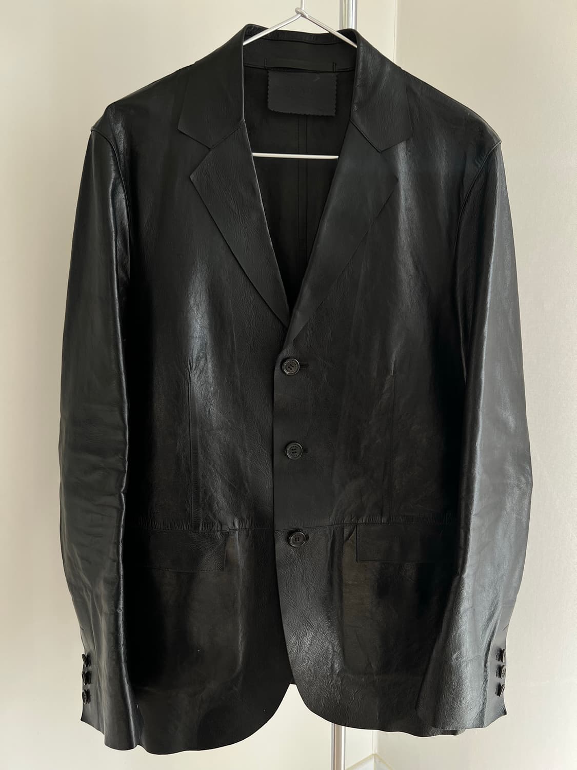 PRADA 90s laser-cut leather blazer 상품이미지1