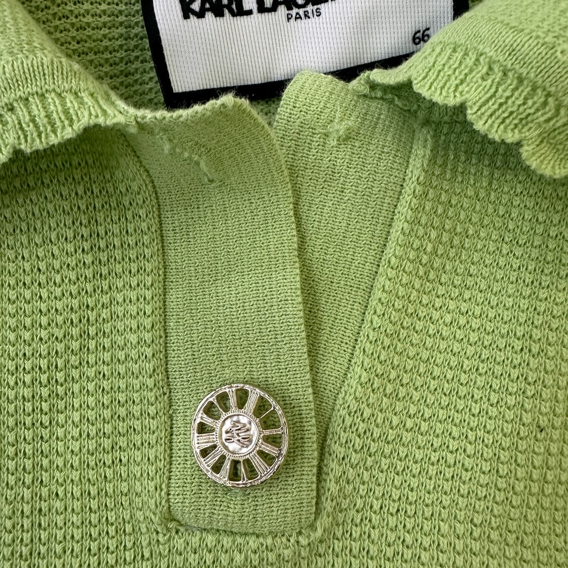 66 칼라거펠트 반팔 니트(단추1개X) 0407D 상품이미지4