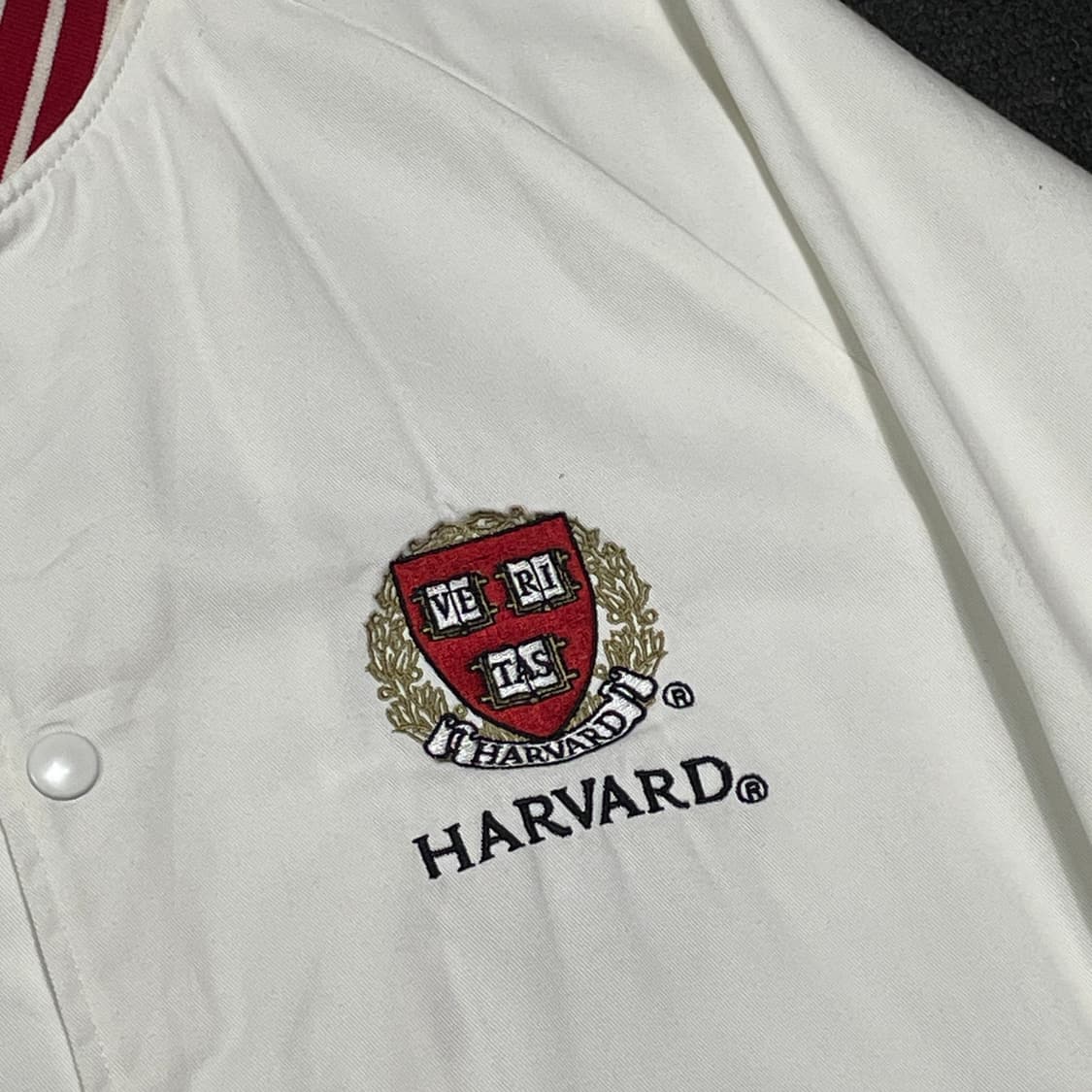Jpn brand X harvard 화이트 코치자켓 블루종 L 상품이미지6