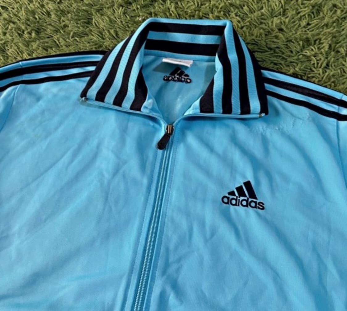 아디다스 스카이블루 블랙 트랙탑 져지집업 95/M 상품이미지2