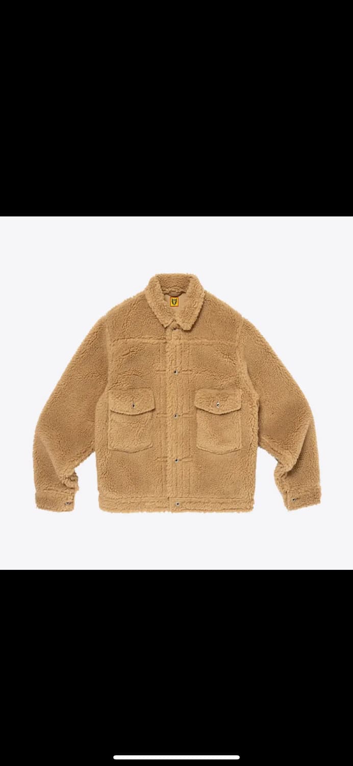 휴먼 메이드 울 블렌디드 보아 플리스 워크 자켓 베이지 M 상품이미지2