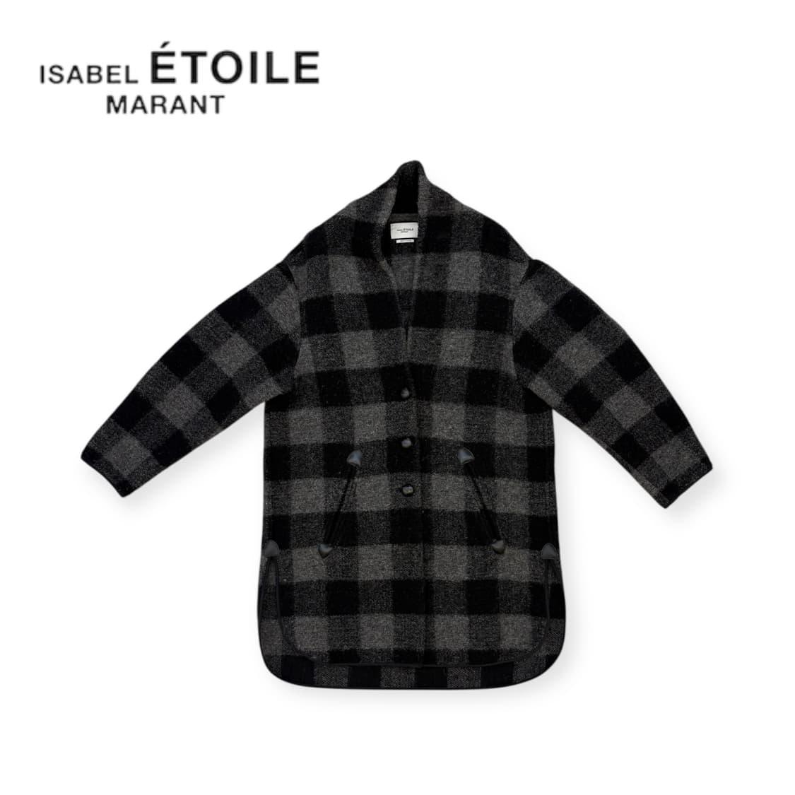 이자벨마랑 지노 체크 울 코트 상품이미지1