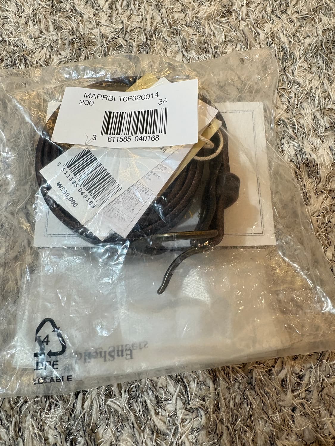 더블알엘 rrl 테런스 텀블드 레더 벨트 34 상품이미지3