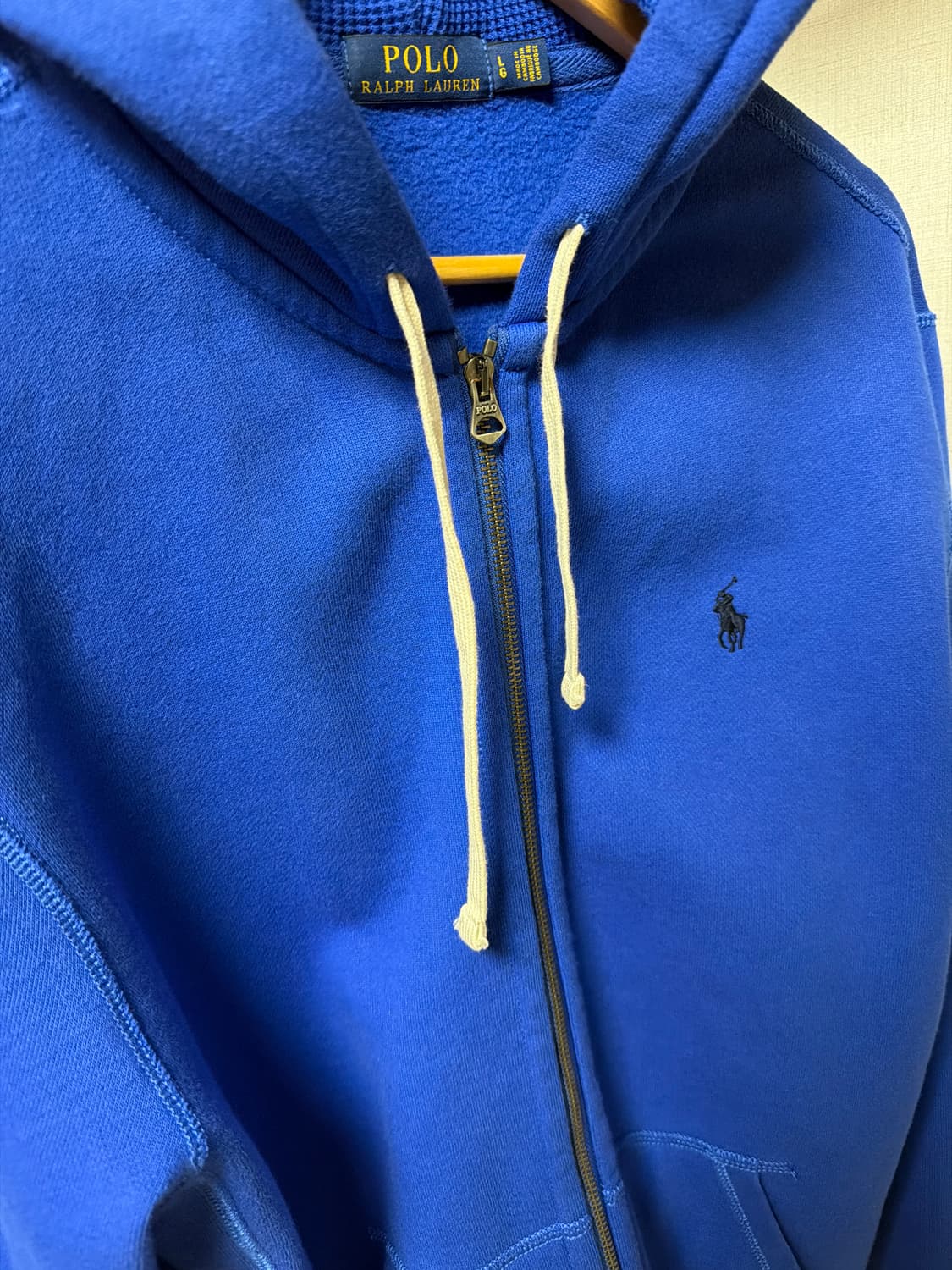 LG) 폴로랄프로렌 빈티지 후드집업 블루  상품이미지1