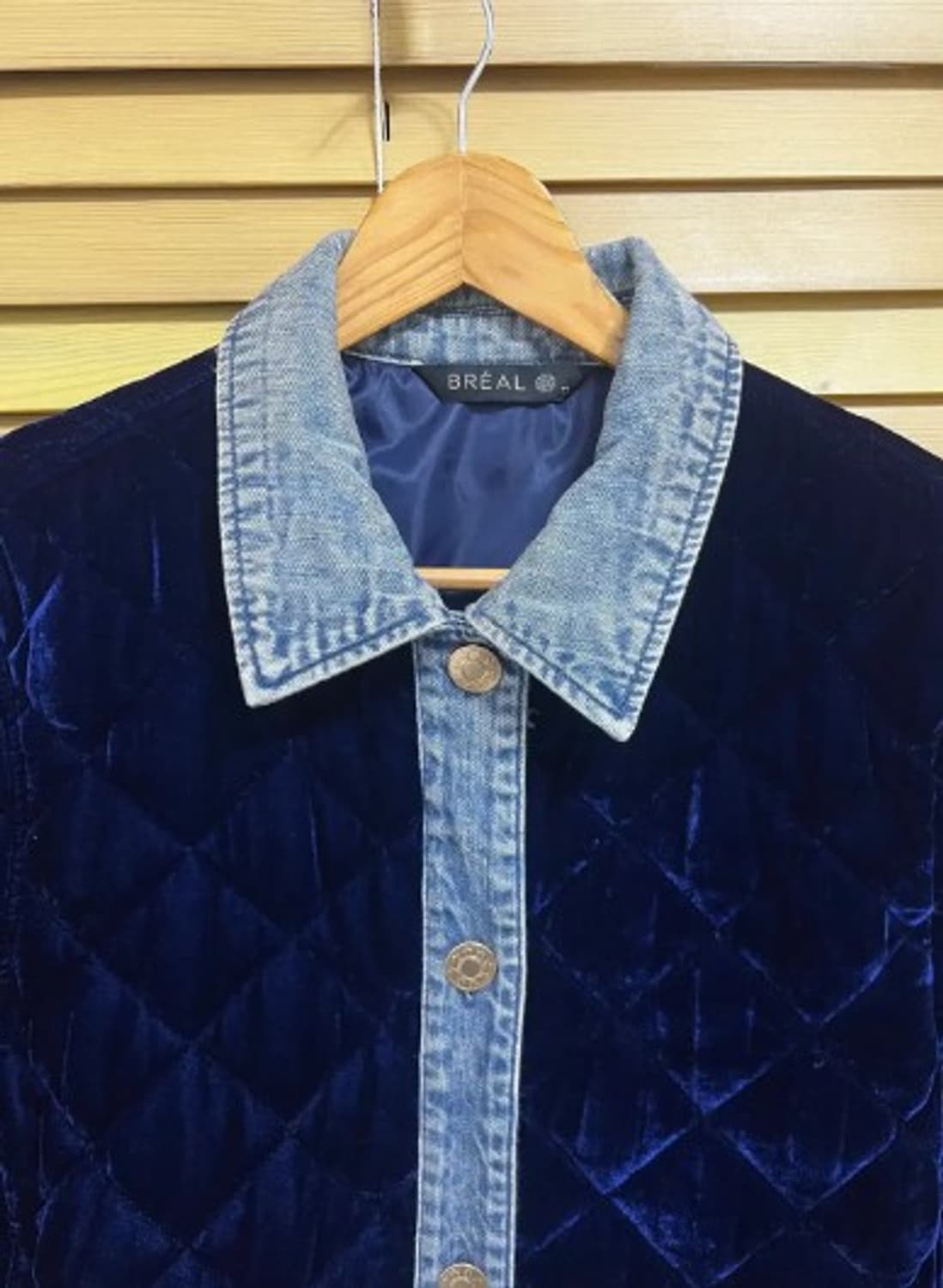 브리엘(BREAL) 여성 벨벳데님점퍼 100 상품이미지1