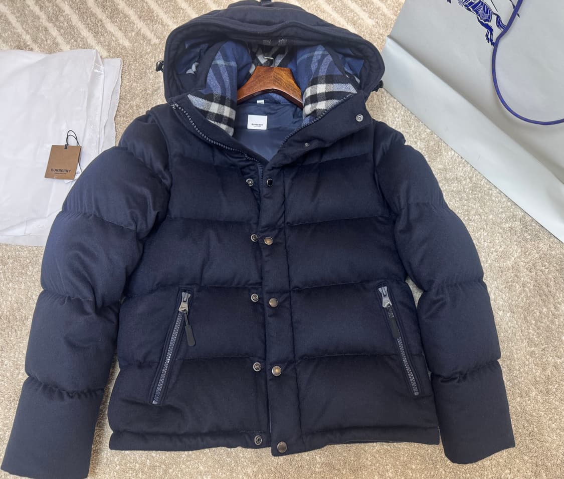 정품 버버리 패딩 자켓 캐시미어 새것 상품이미지1