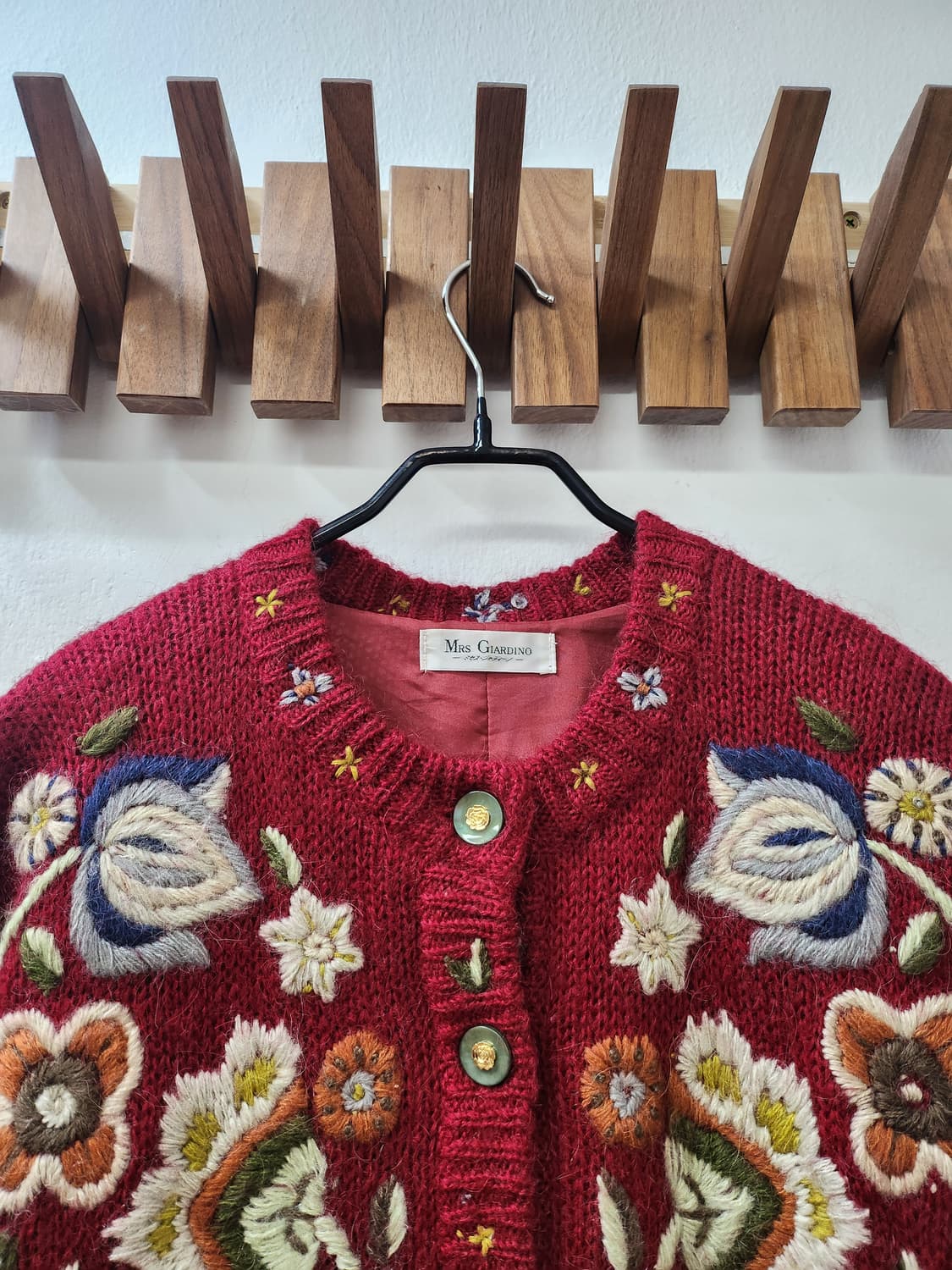 일본빈티지 플라워자수스웨터 상품이미지2