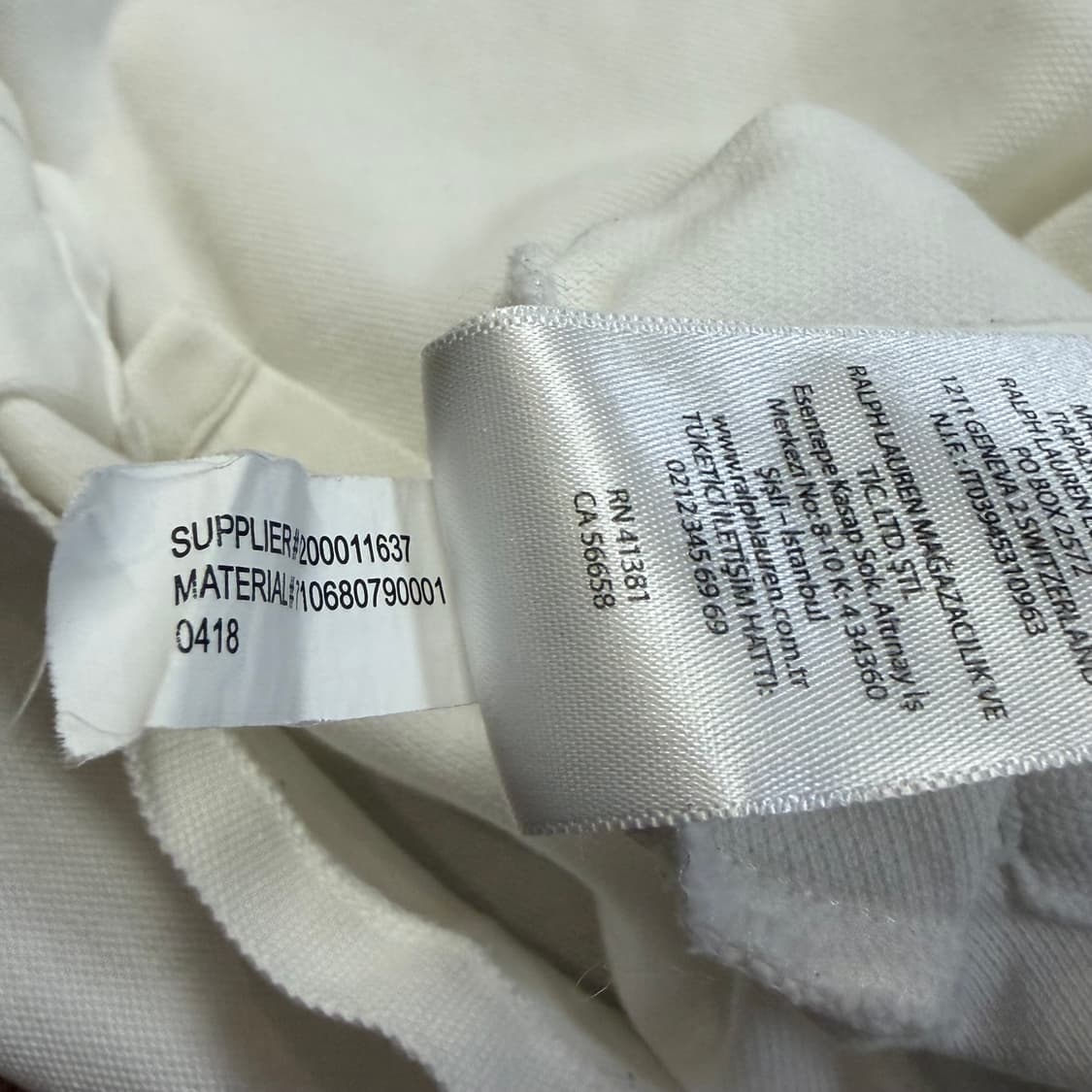 폴로 랄프로렌 화이트 롱 슬리브 카라 티셔츠 상품이미지4