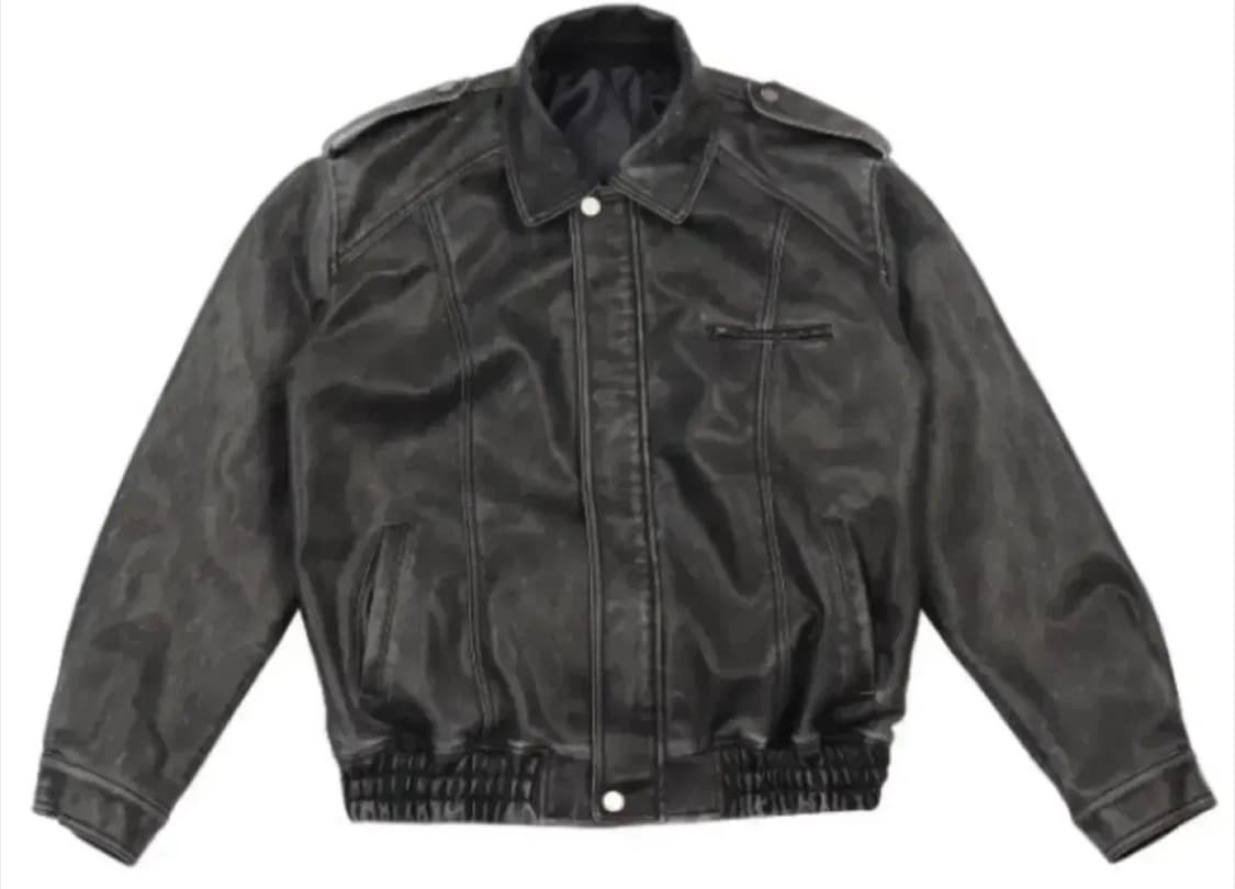 시너진 레더봄버자켓 블랙 판매해요 상품이미지1