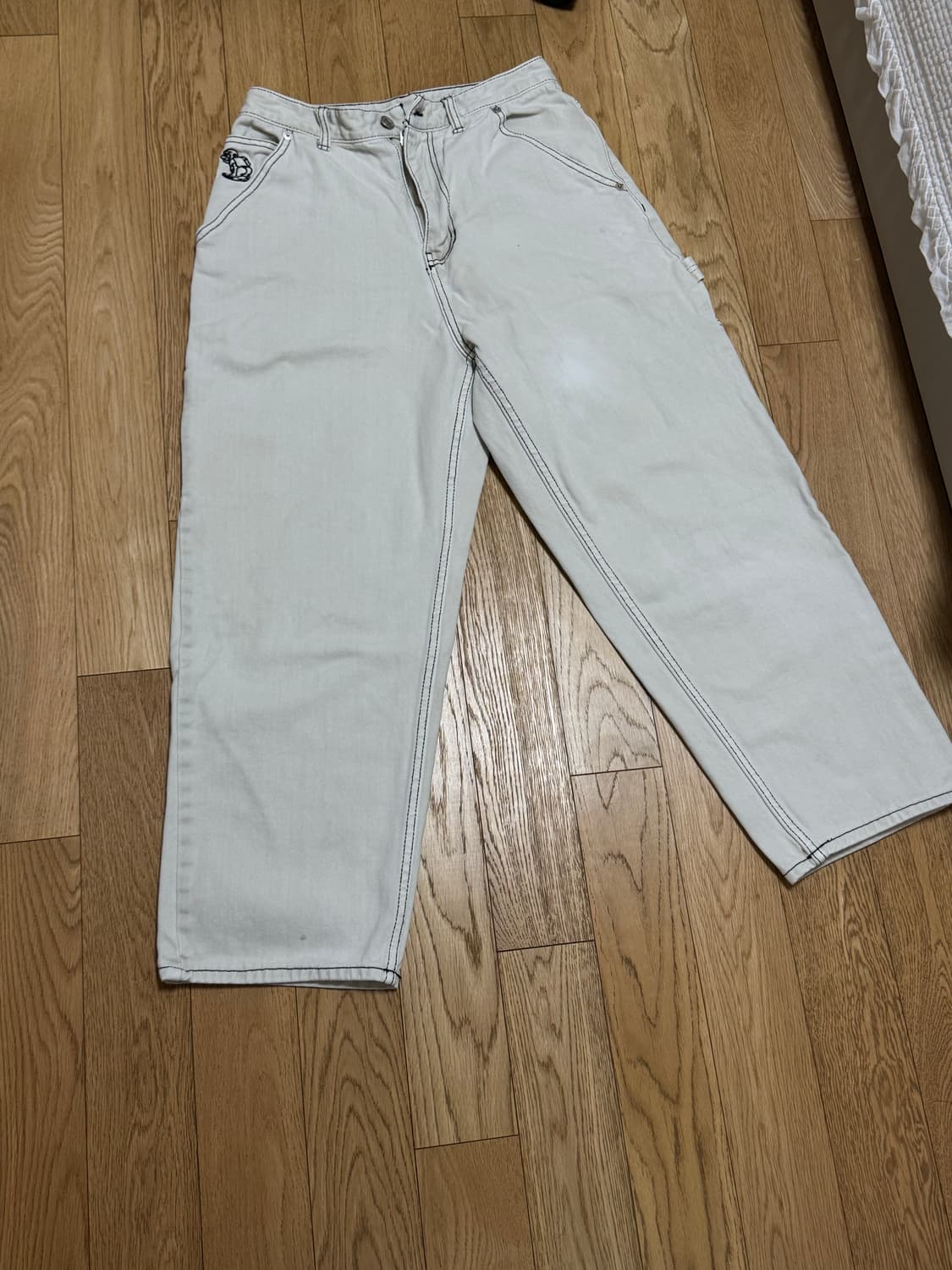위켄더스 DPAGGY WORK PANTS (IVORY) 아이보리 색상의  상품이미지3