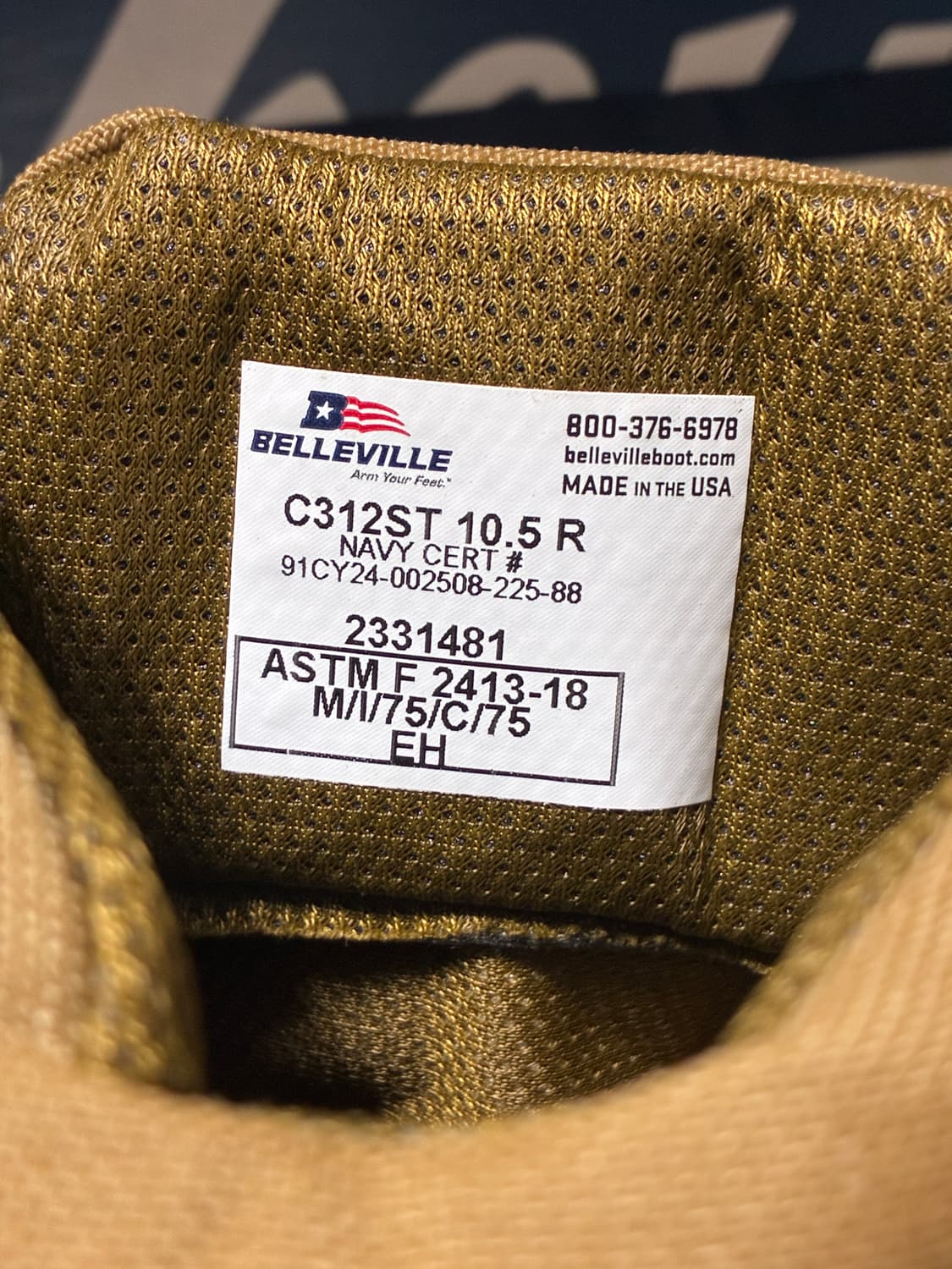 미군 베르빌 군화 (285mm) 비브람 밀리터리 텍티칼 부츠 안전화 상품이미지6