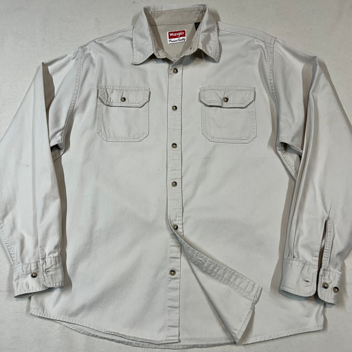 L) Wrangler 랭글러 투포켓 워크웨어 코튼 셔츠 크림 아이보리 상품이미지2