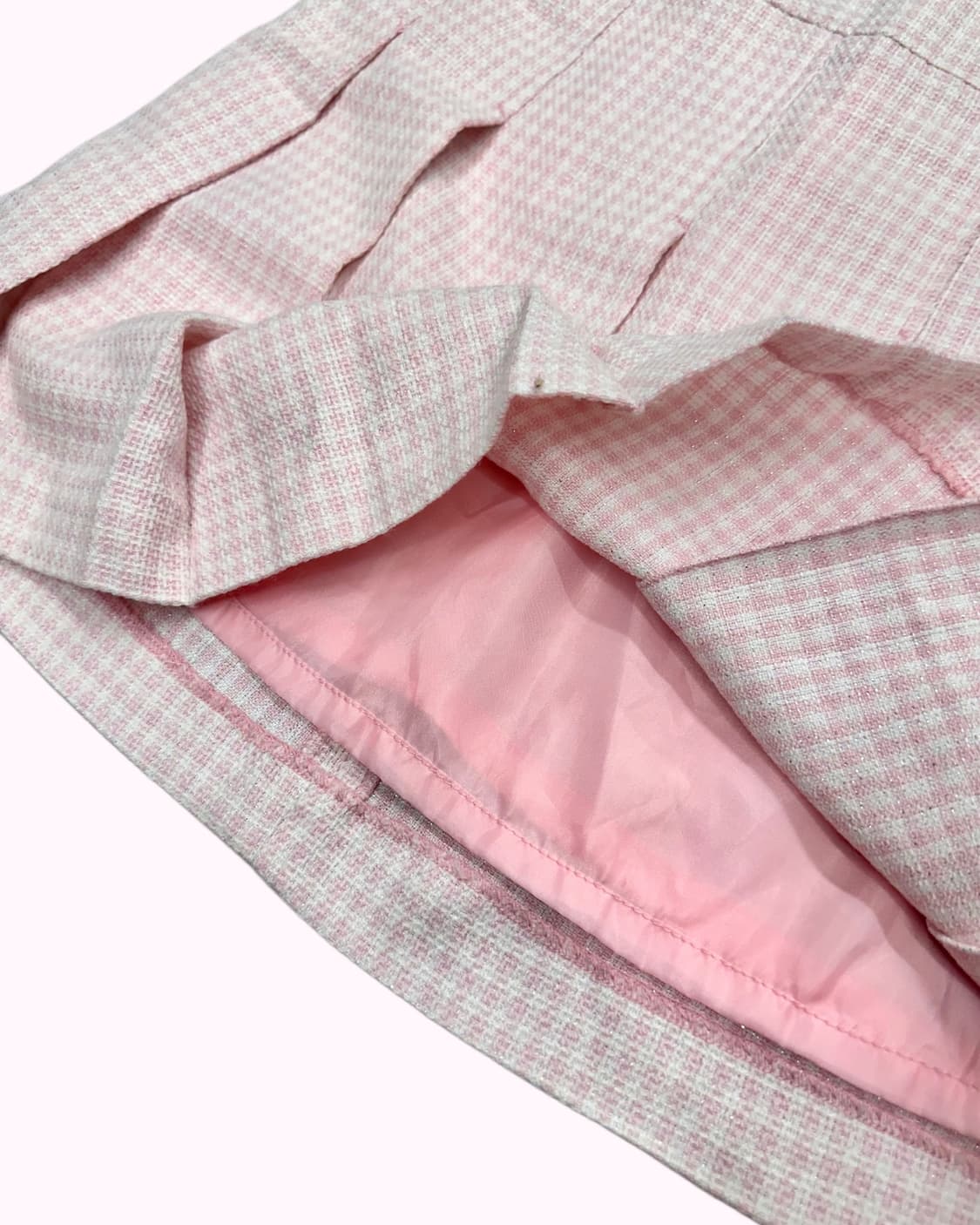 PENDORA white pink pleats skirt 상품이미지3