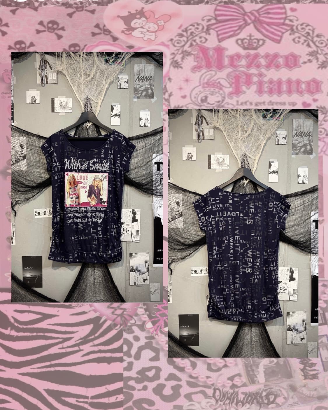 00's Kitsch lettering cubic short sleeve 상품이미지2