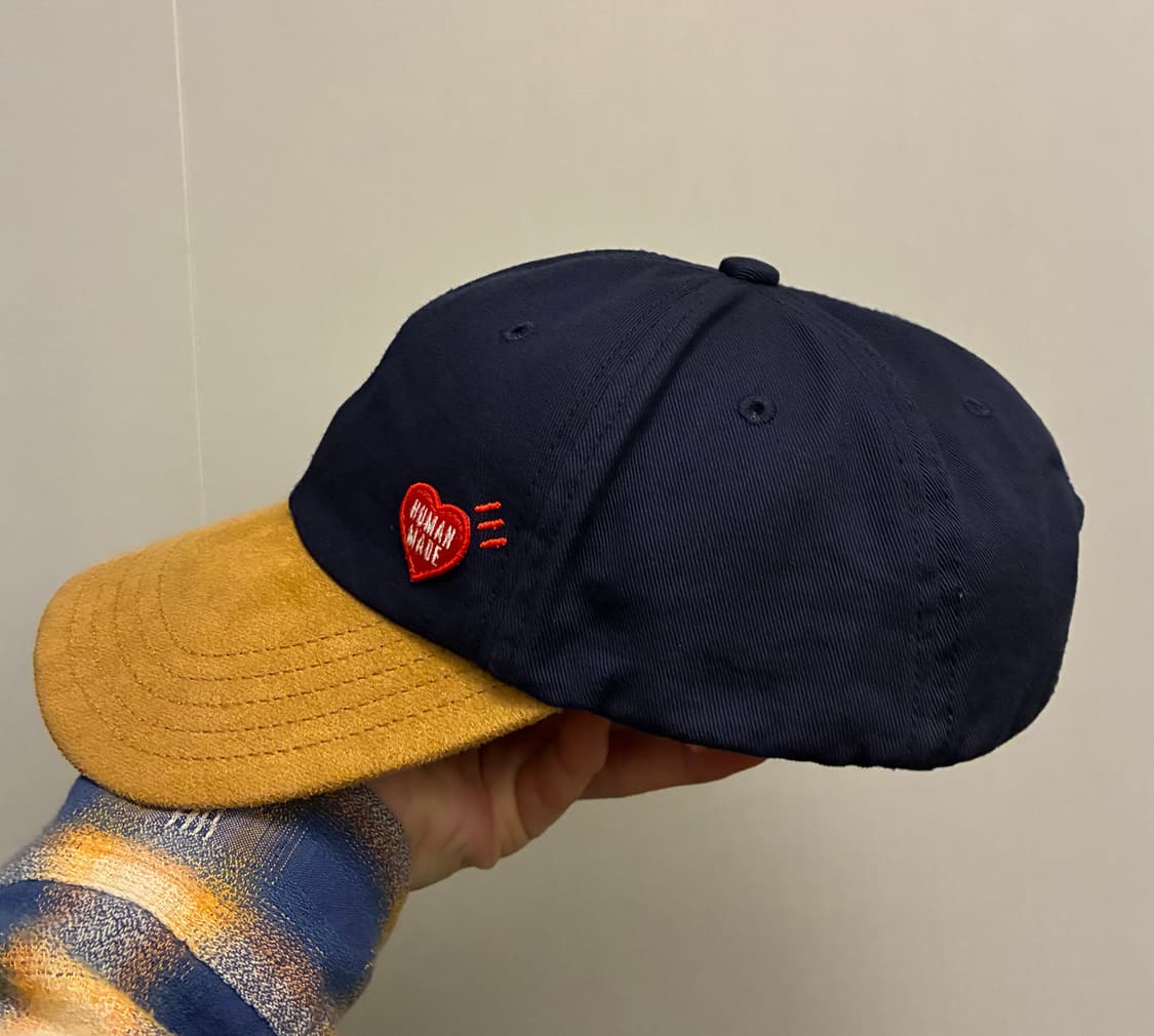 (F)휴먼메이드 투톤 6패널 트윌 볼캡 모자 네이비 브라운 상품이미지3