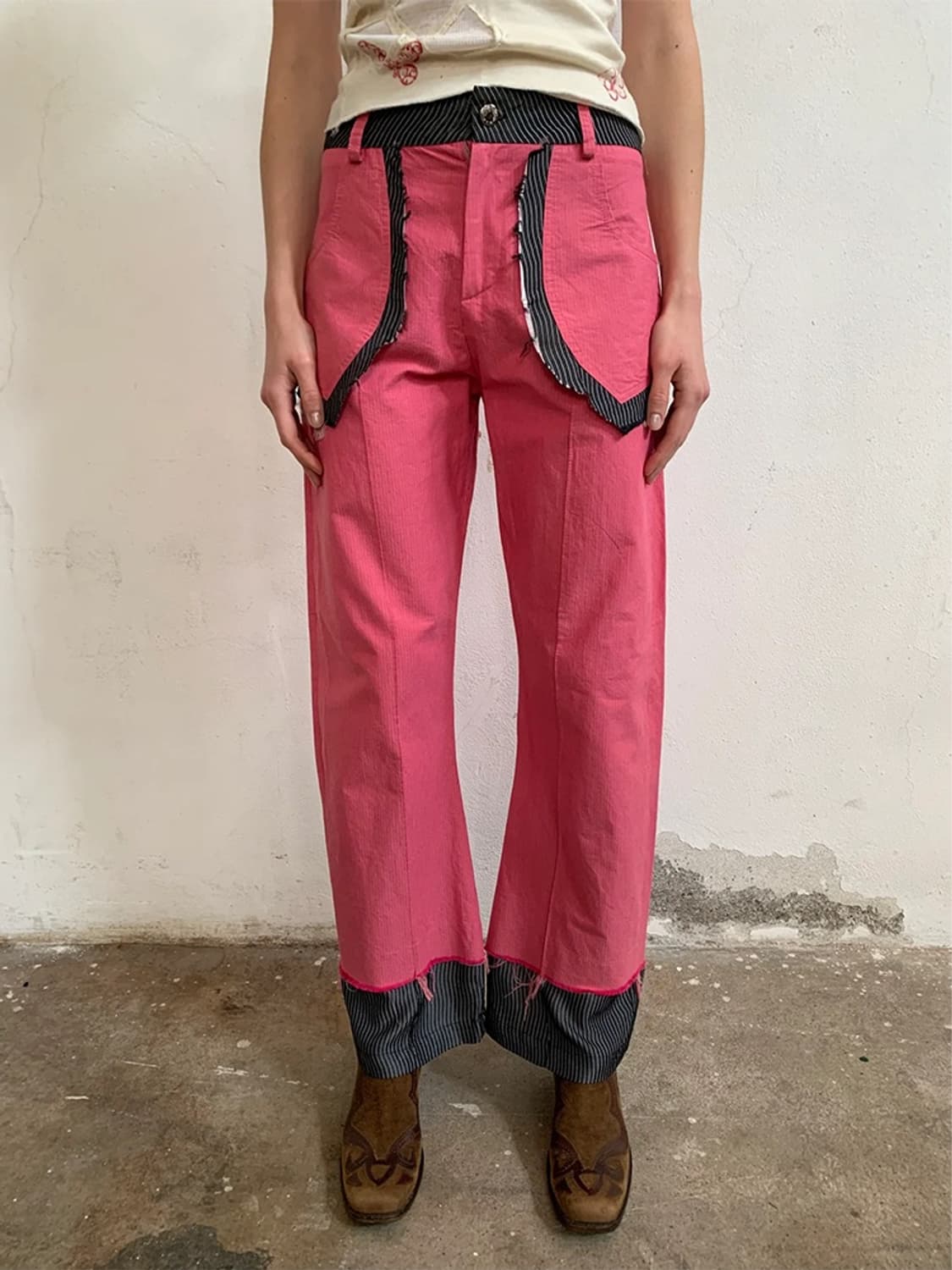 Garbage Core foderami pink trousers 상품이미지2