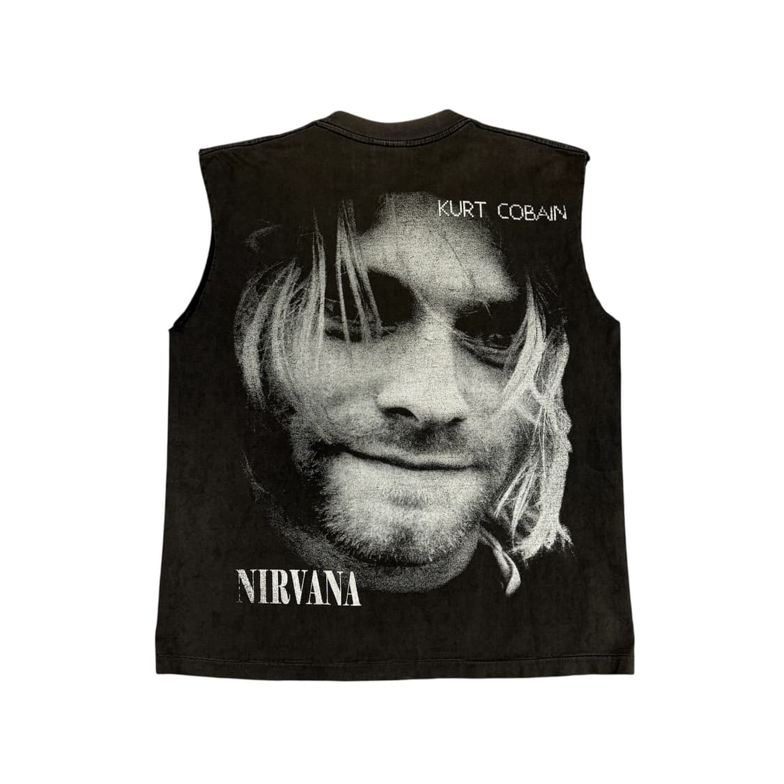 빈티지 90s 너바나 커트코베인 메모리얼 슬리브리스 티셔츠 상품이미지2