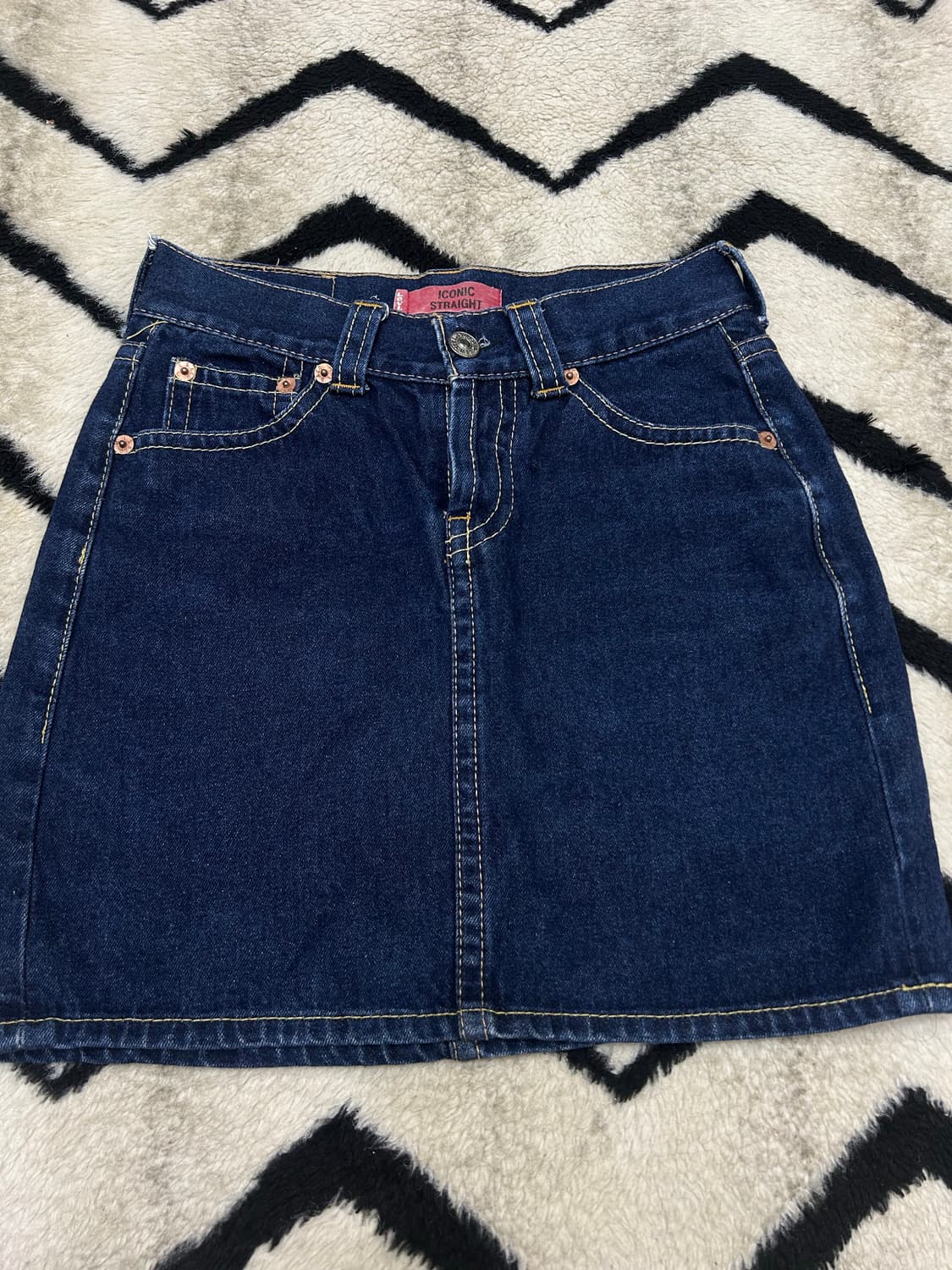 [M]리바이스 Type-1 데님 미니 스커트/진청 상품이미지3
