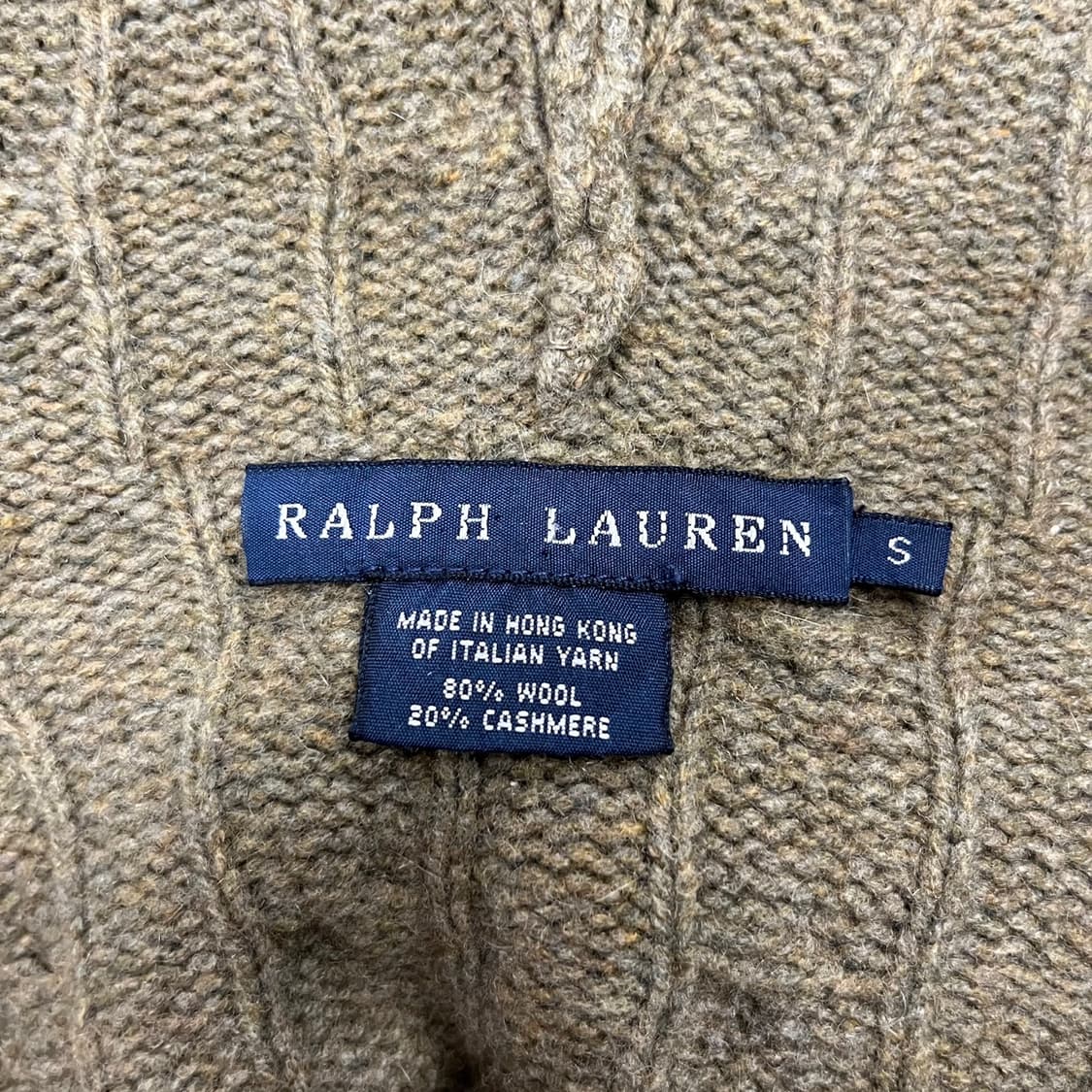 폴로 랄프로렌 카키 꽈배기 니트 후드 가디건  상품이미지5