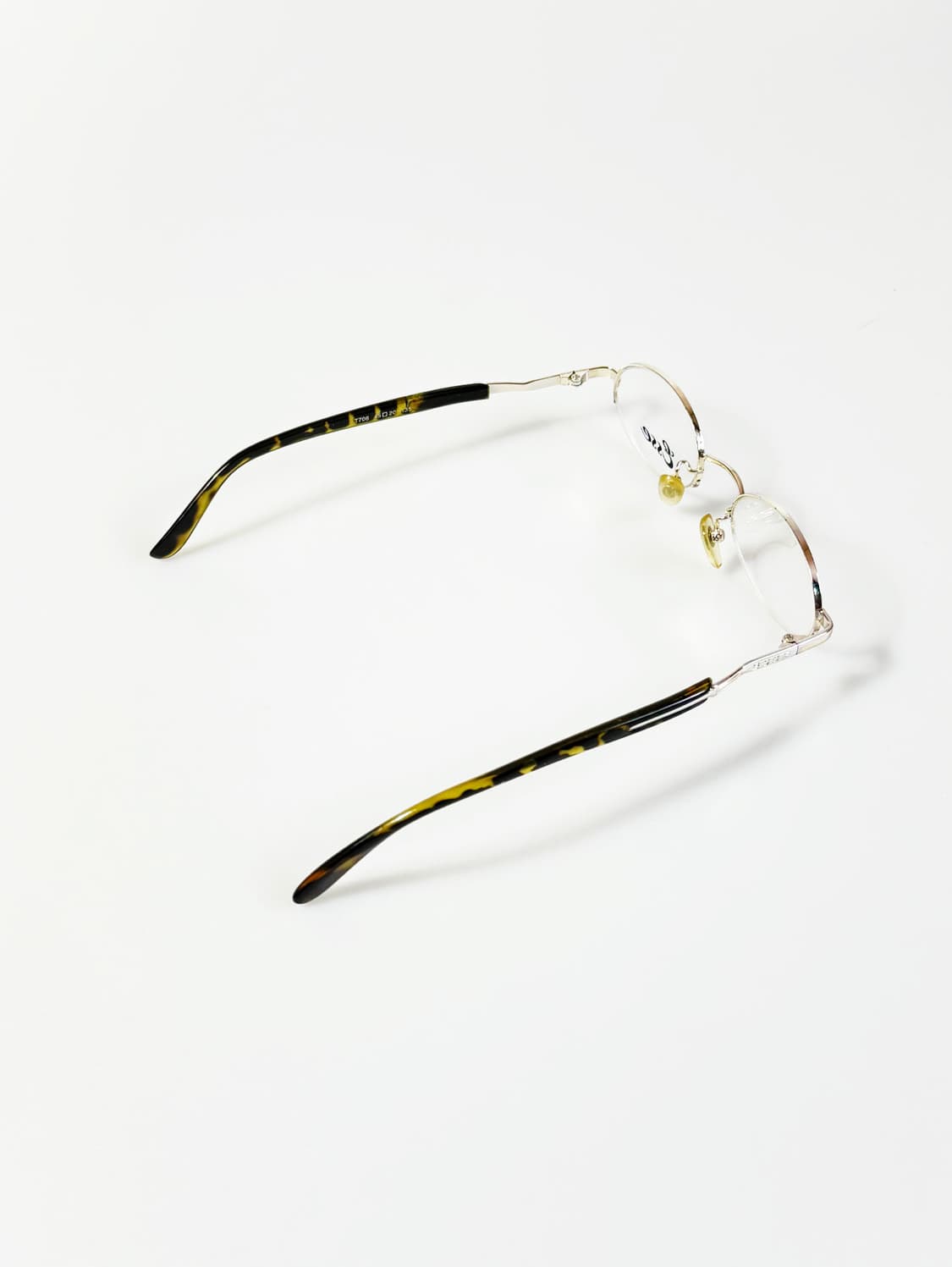 ESSE 실버톤 오벌 반무테 프레임 빈티지 안경 상품이미지4