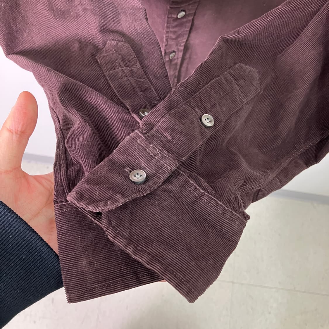 폴로 랄프로렌 버건디 코듀로이 셔츠 S 상품이미지7