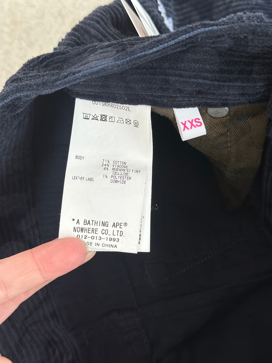 베이프 솔리드카모 코듀로이 스커트 상품이미지5