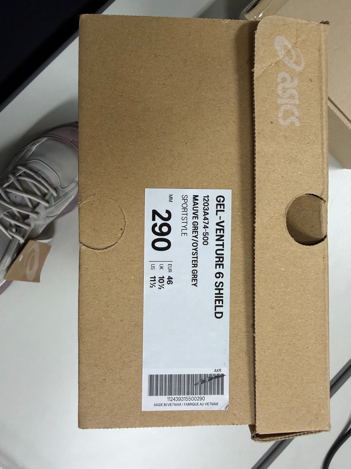 아식스 젤 벤쳐 6 쉴드 모브 그레이 오이스터 그레이 290 상품이미지5