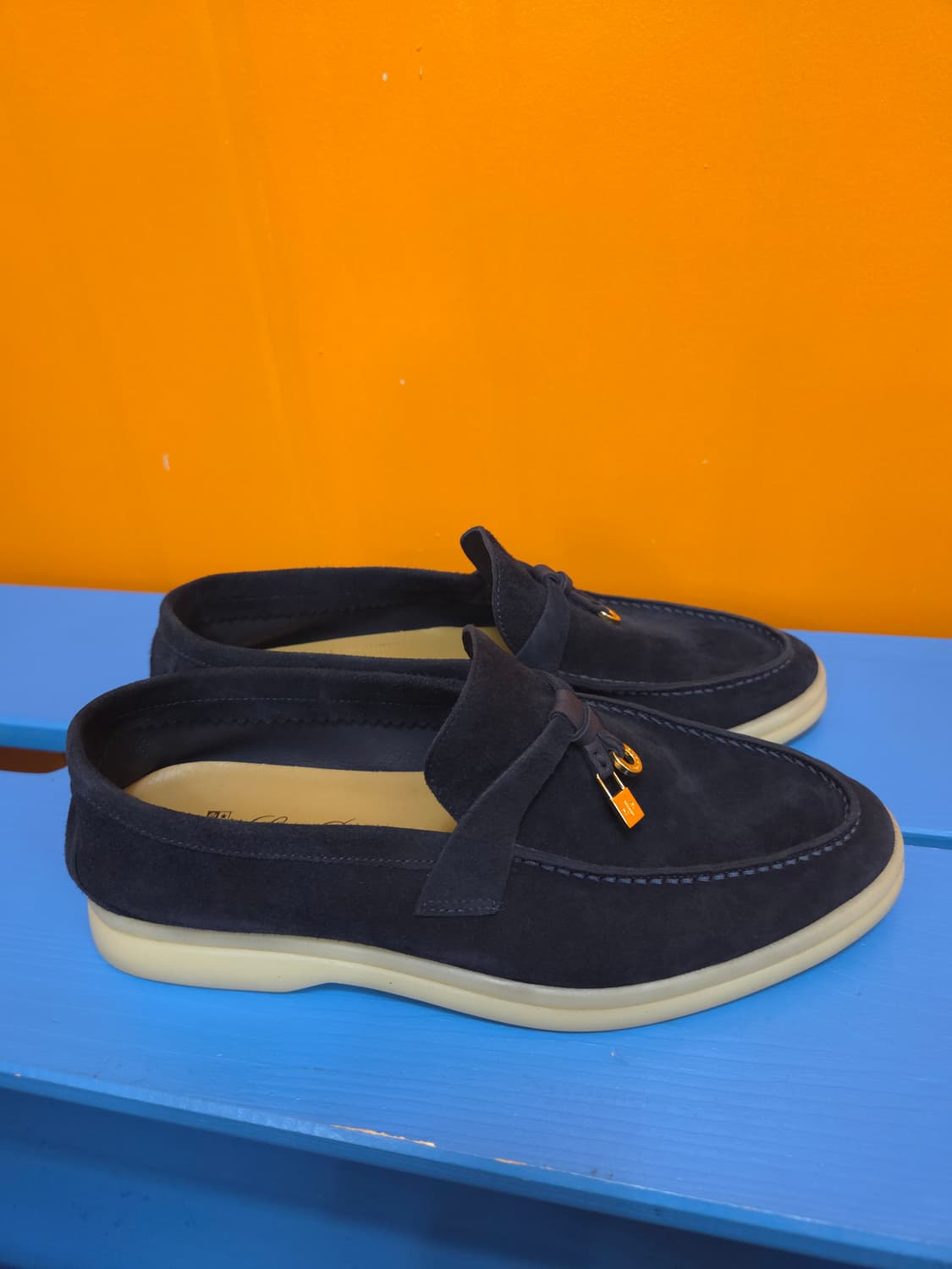 36 로로피아나 네이비 스웨이드 썸머워크 상품이미지7