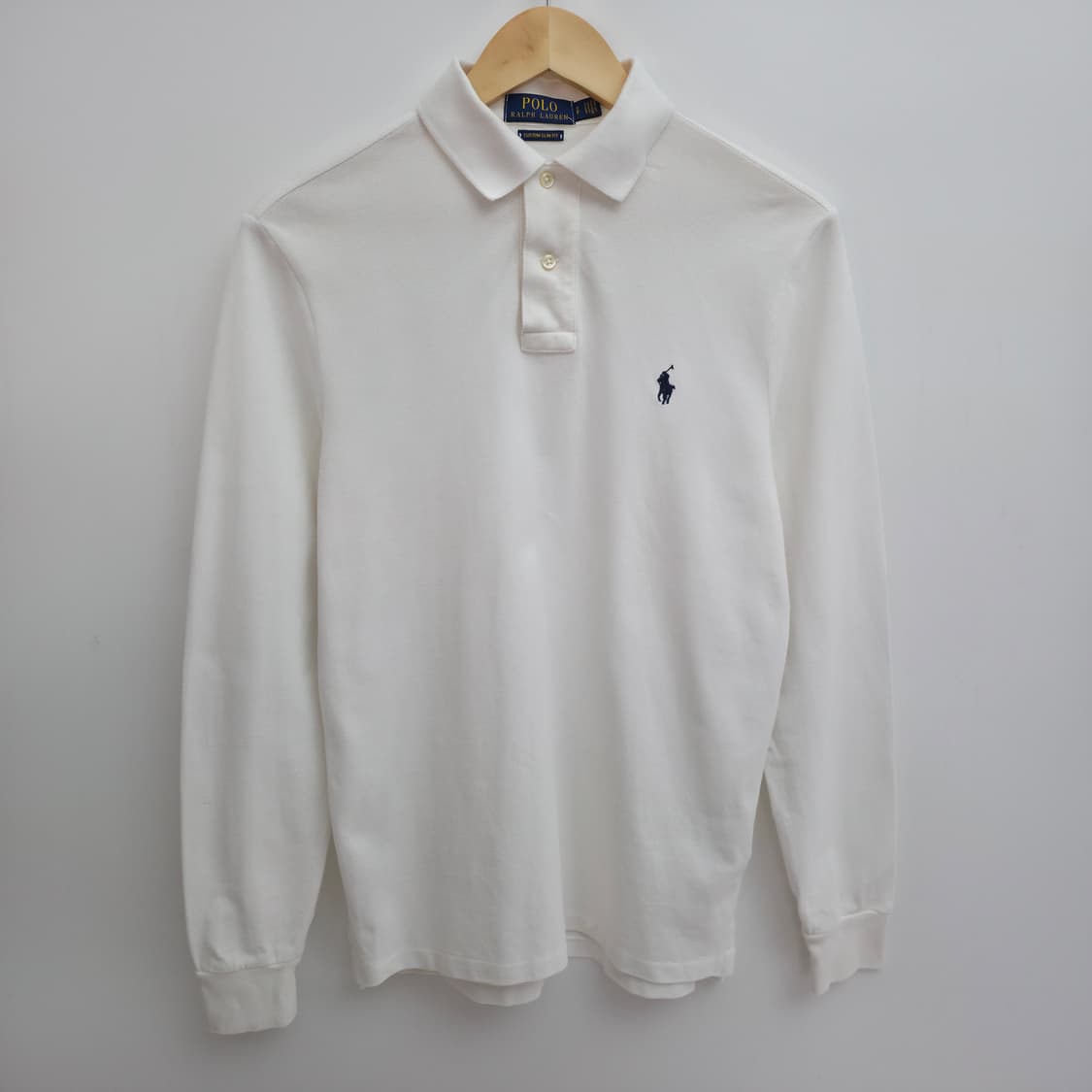 [S] 폴로 랄프로렌 화이트 긴팔 카라티 상품이미지1